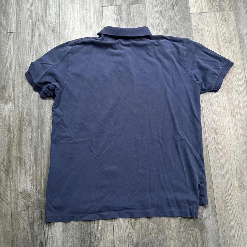 Y2K fade Polo Ralph Lauren Navy Polo Shirt Men's XL Red Pony